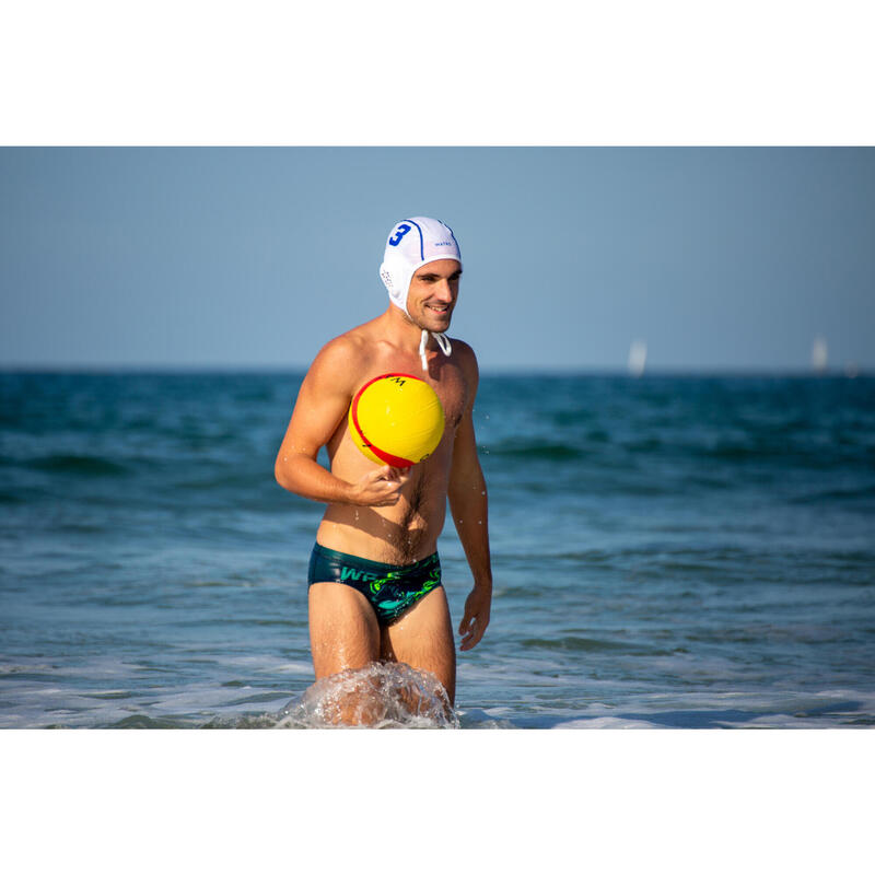 SLIP DE BAIN WATER POLO HOMME SHARK VERT