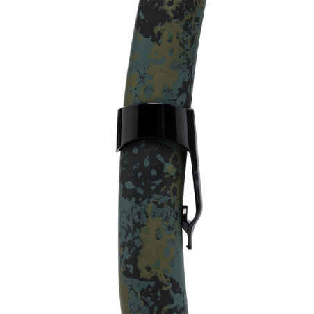 Snorkel for Free-Diving Spearfishing SPF 500 Camouflage