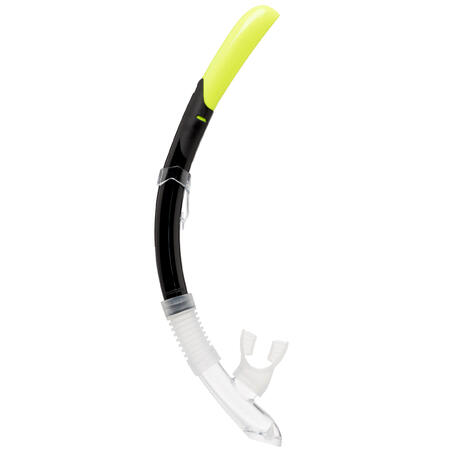 Diving snorkel SCD 500 with silicone mouthpiece - black