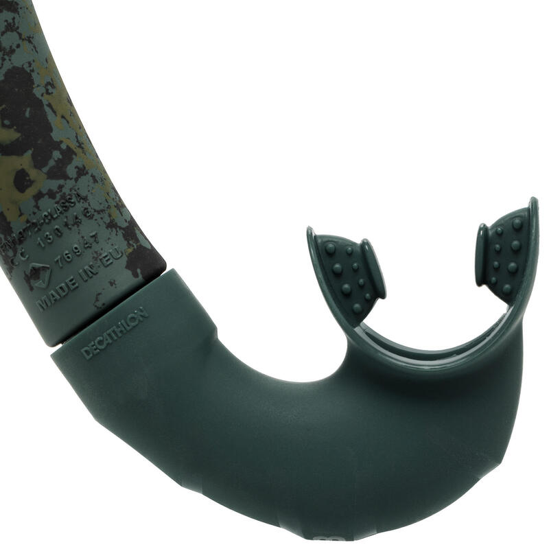 Snorkel for Free-Diving Spearfishing SPF 500 Camouflage