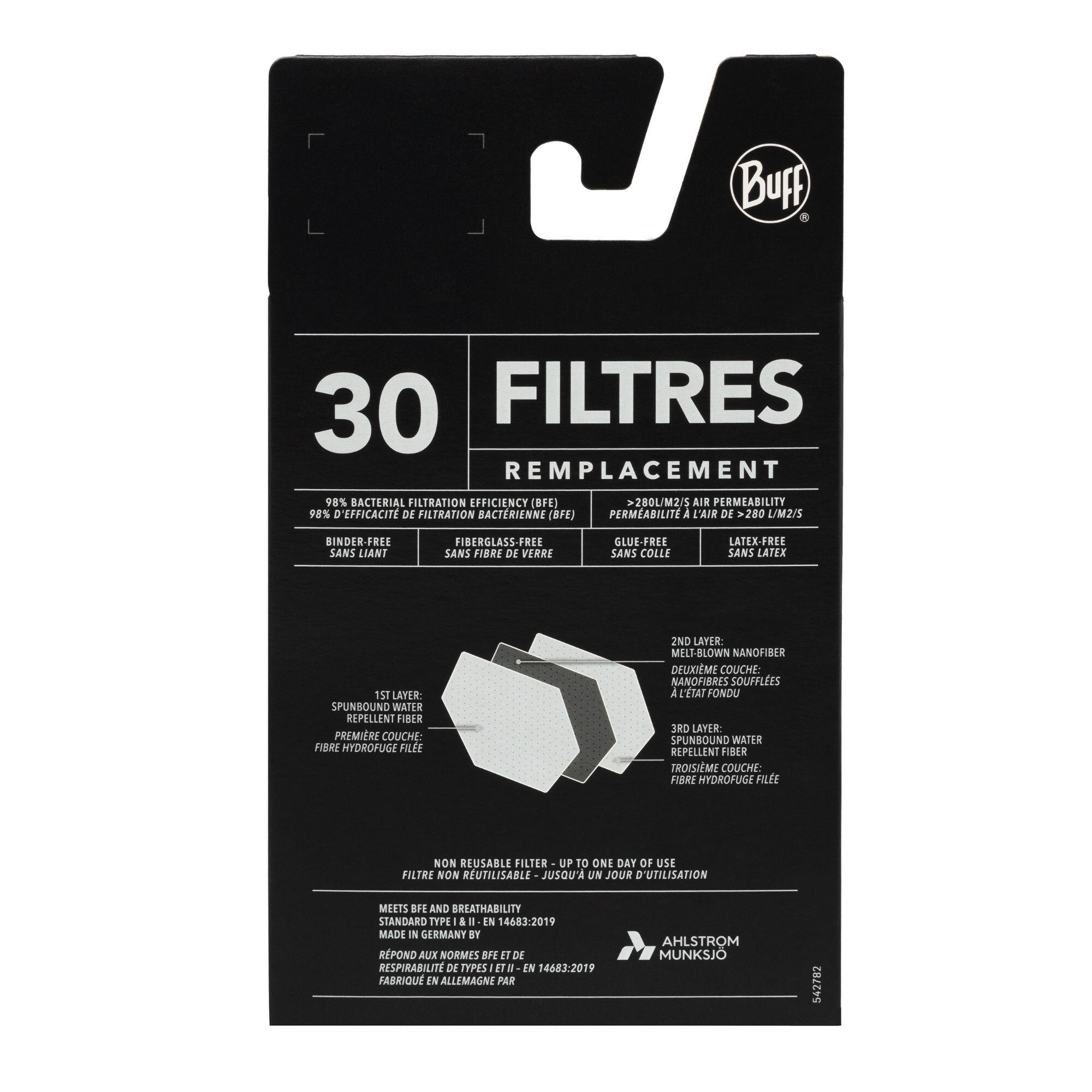 BUFF Pack 30 filtri per scaldacollo Buff con filtri
