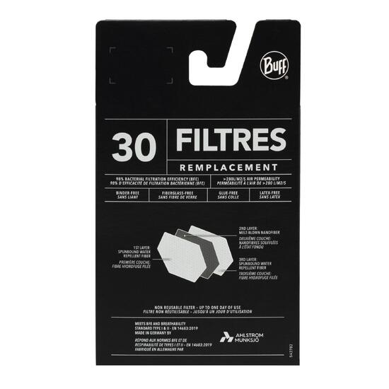PACK DE 30 FILTRES POUR CACHE COL BUFF