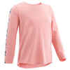 Girls' and Boys' Long-Sleeved Baby Gym T-Shirt 100 - Pink/Blue