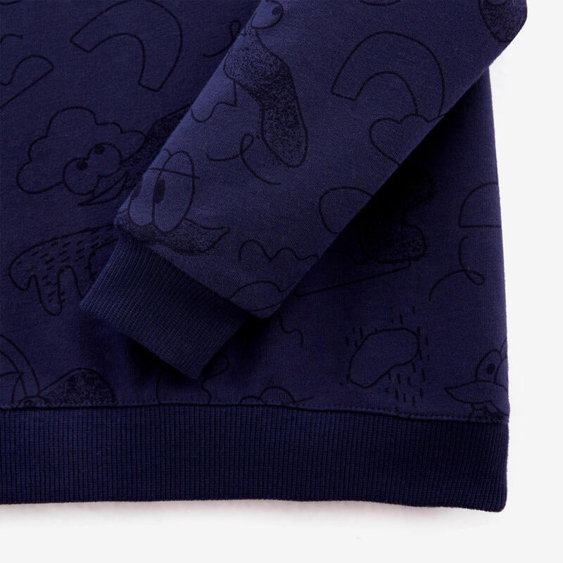 Camisola de Ginástica para Bebés Estampado Azul Marinho