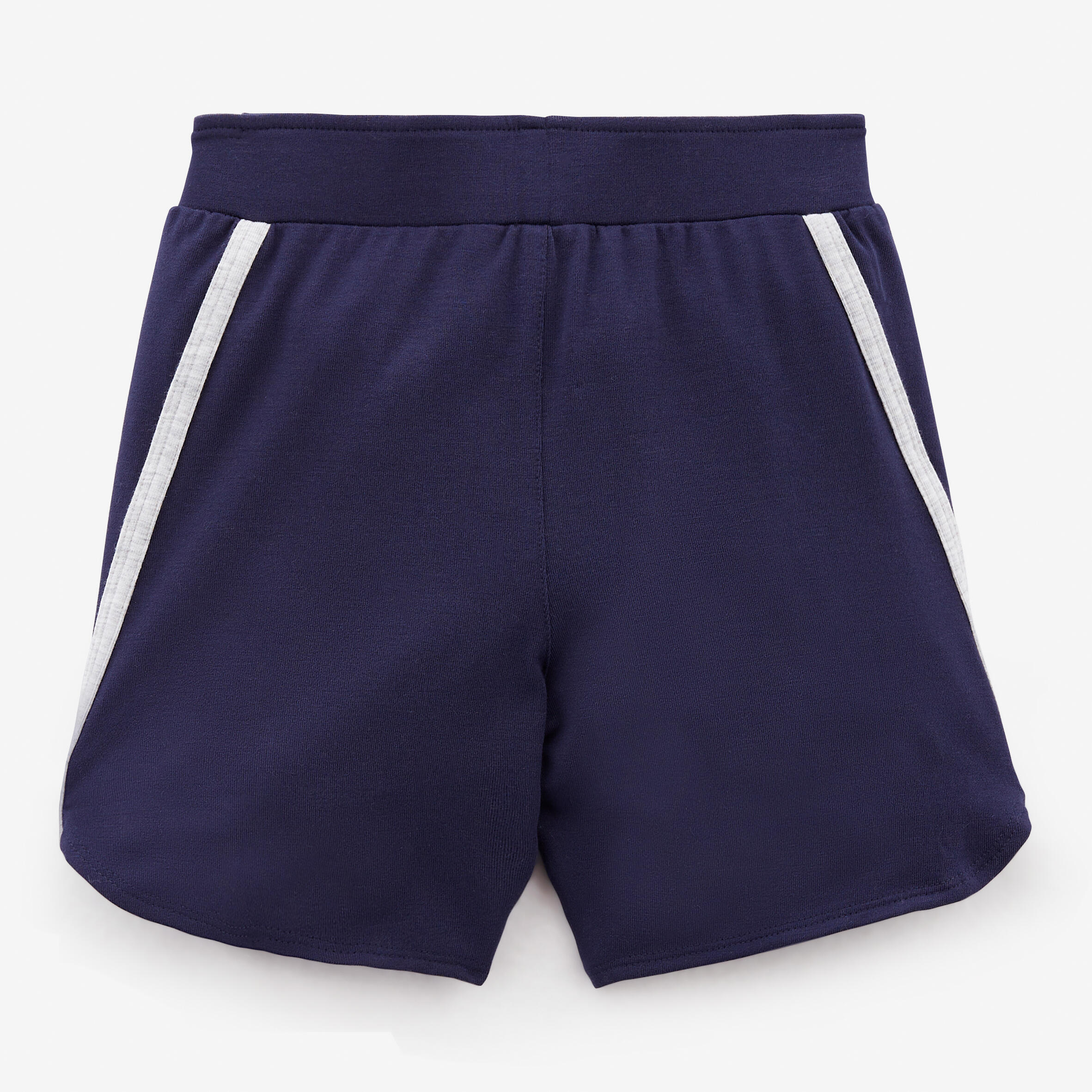 Kids' Breathable Adjustable Shorts 500 - Navy Blue 3/4