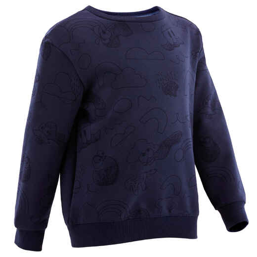 
      Girls' and Boys' Baby Gym Sweatshirt 100 - Navy Blue
  