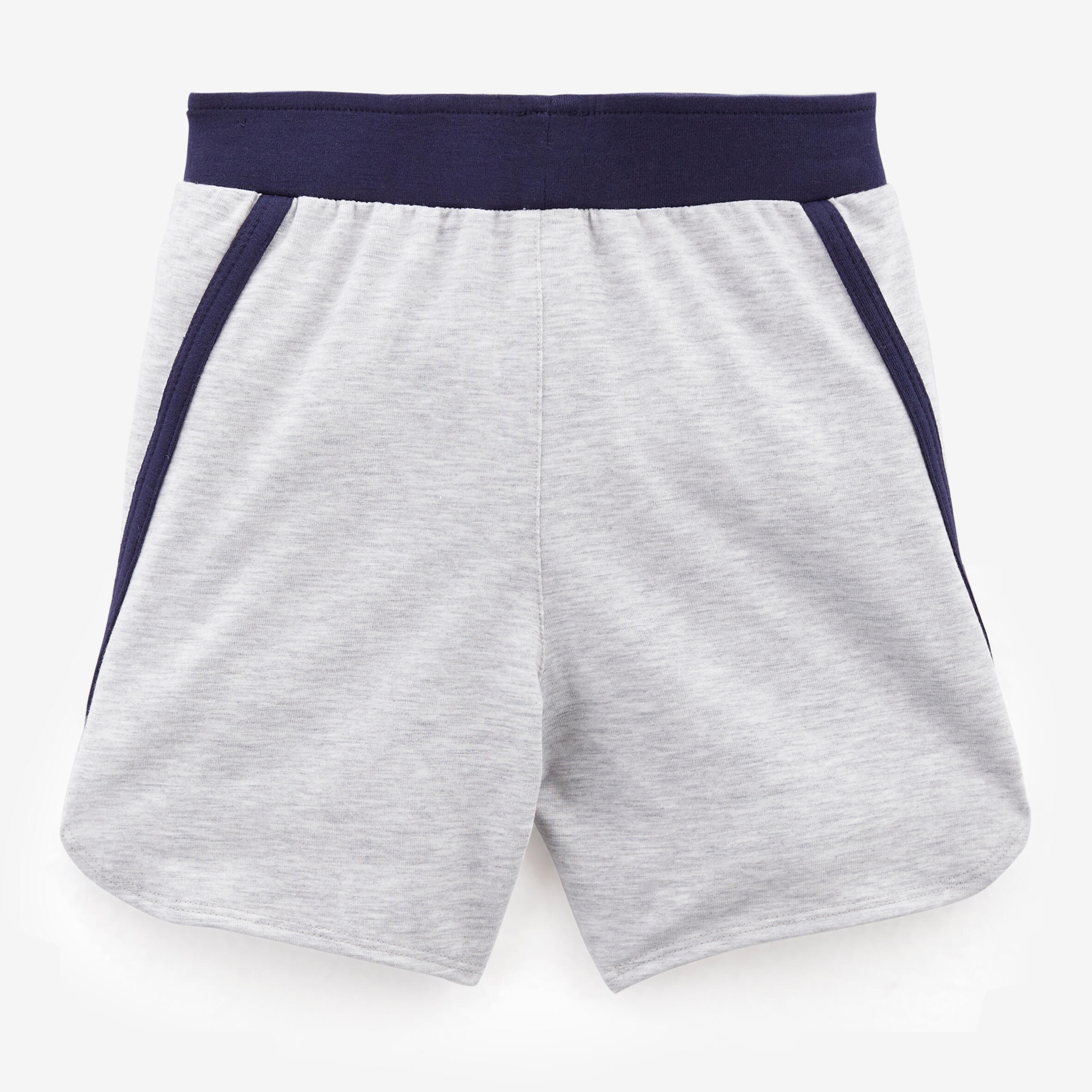 Pantalón Corto Gimnasia Infantil Gris Ajustable Transpirable 3/10