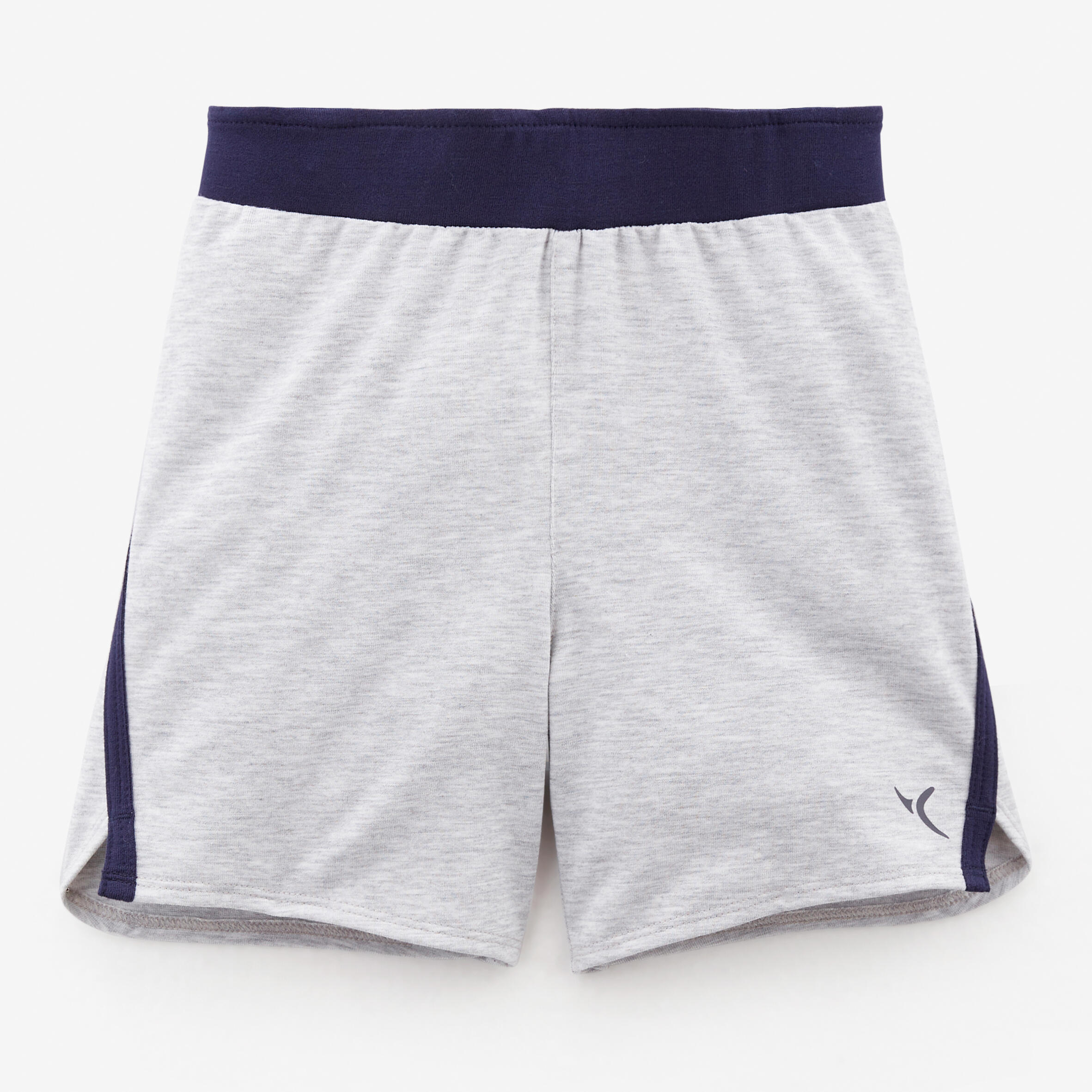 Pantalón Corto Gimnasia Infantil Gris Ajustable Transpirable 2/10