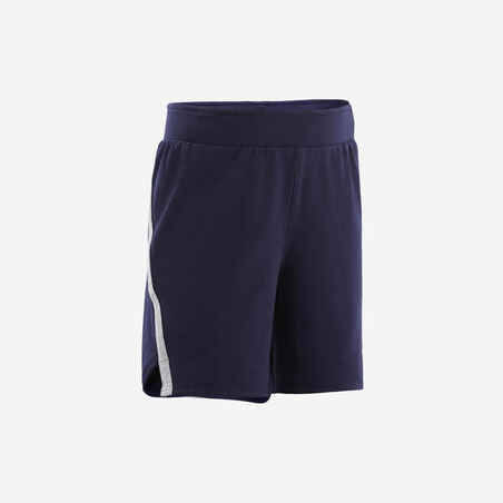 Pantaloneta de fitness para Niños y Bebés Domyos azul oscuro