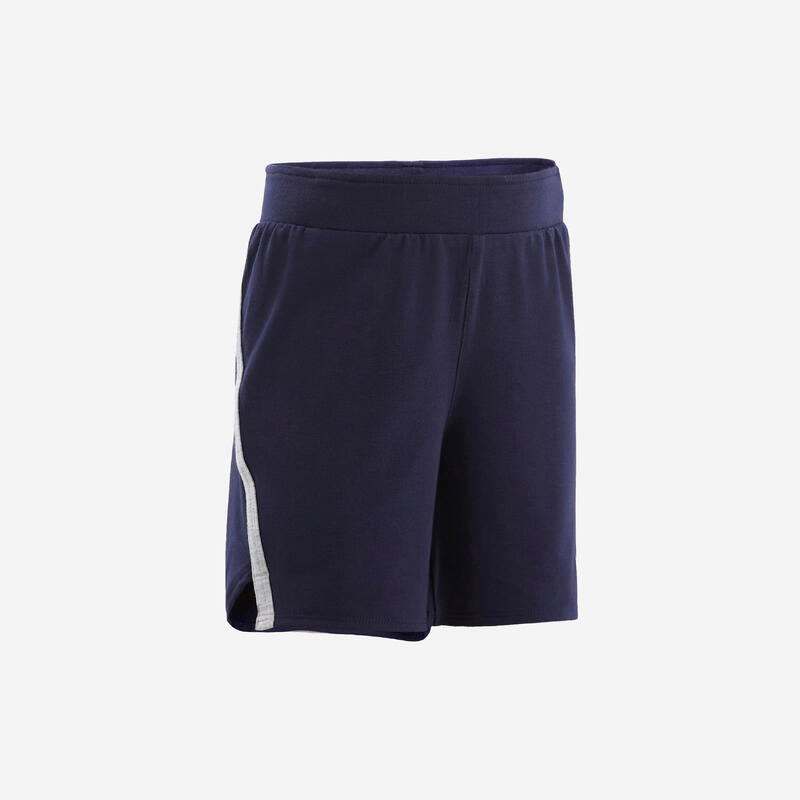 Shorts 500 anpassbar atmungsaktiv Kinder marineblau