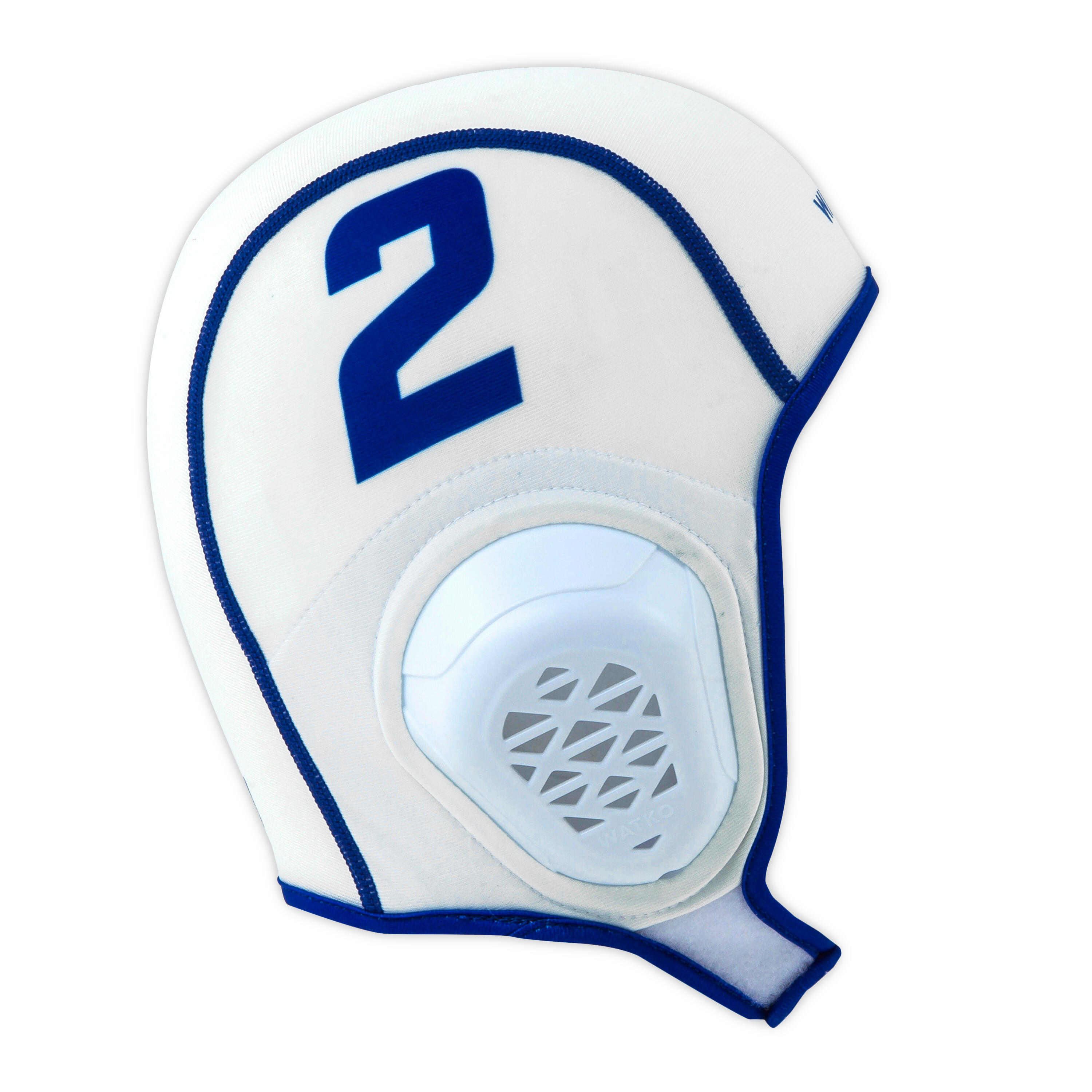 Set of 15 white Easyplay kid's water polo caps 5/9