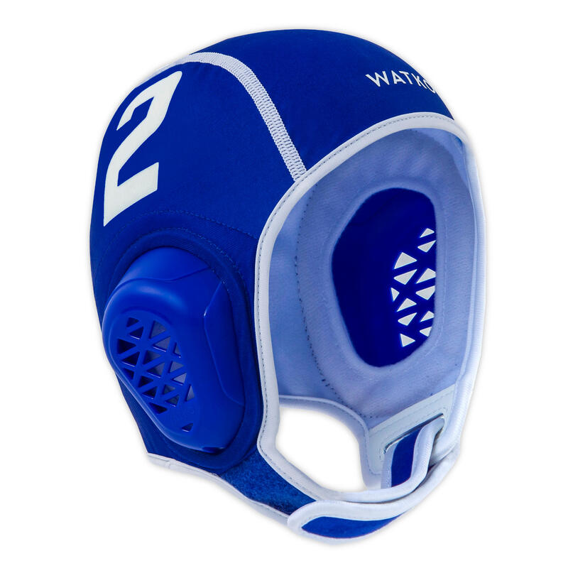 Set of 15 blue Easyplay kid’s water polo caps - Decathlon