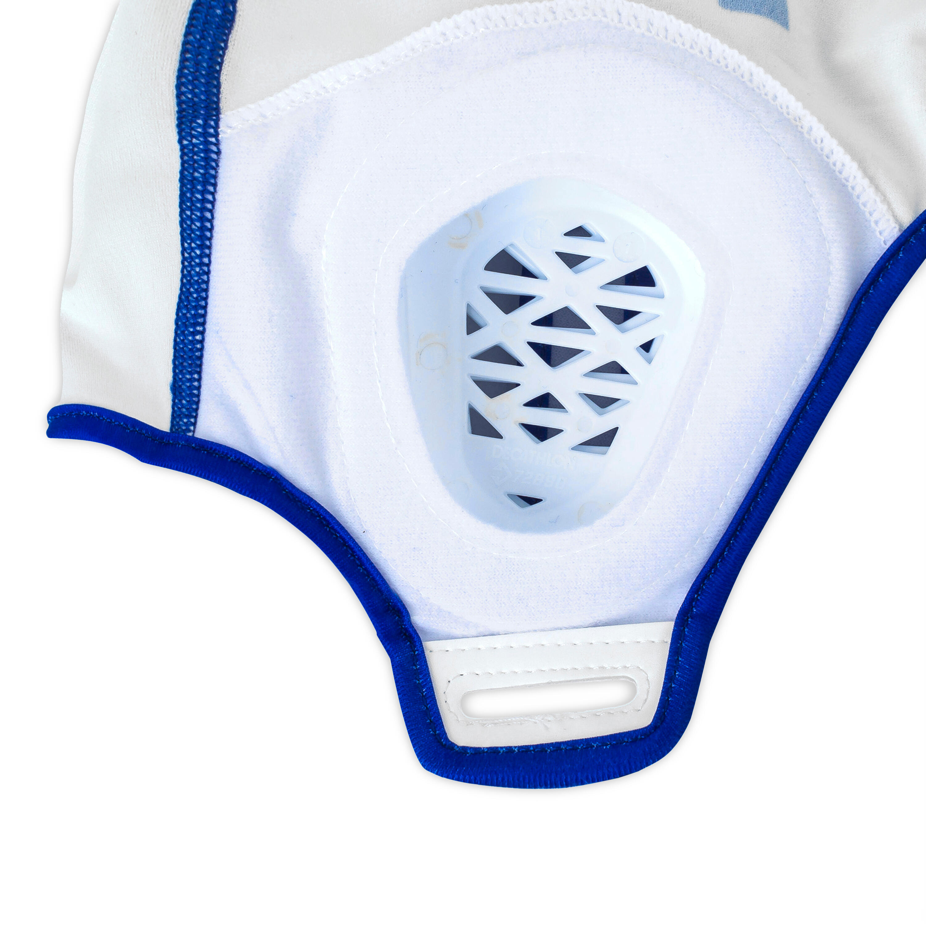 Set of 15 white Easyplay kid's water polo caps 8/9