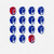 Lot de 15 bonnets water polo junior easyplay bleu