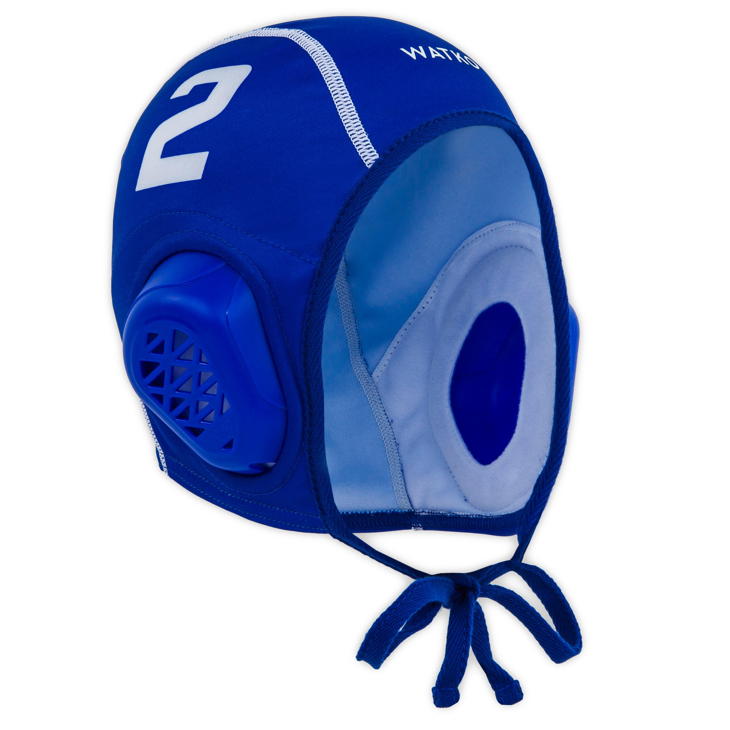 ADULT SET OF 16 CAPS FOR WATER POLO WP900 BLUE 2/7