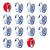 Lot de 15 bonnets water polo junior easyplay blanc