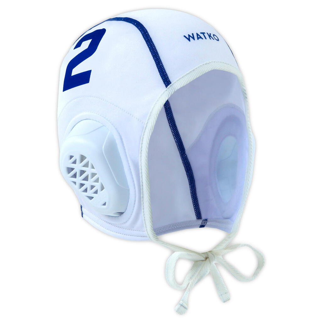 ADULT'S SET OF 16 WATER POLO CAPS WP900 WHITE