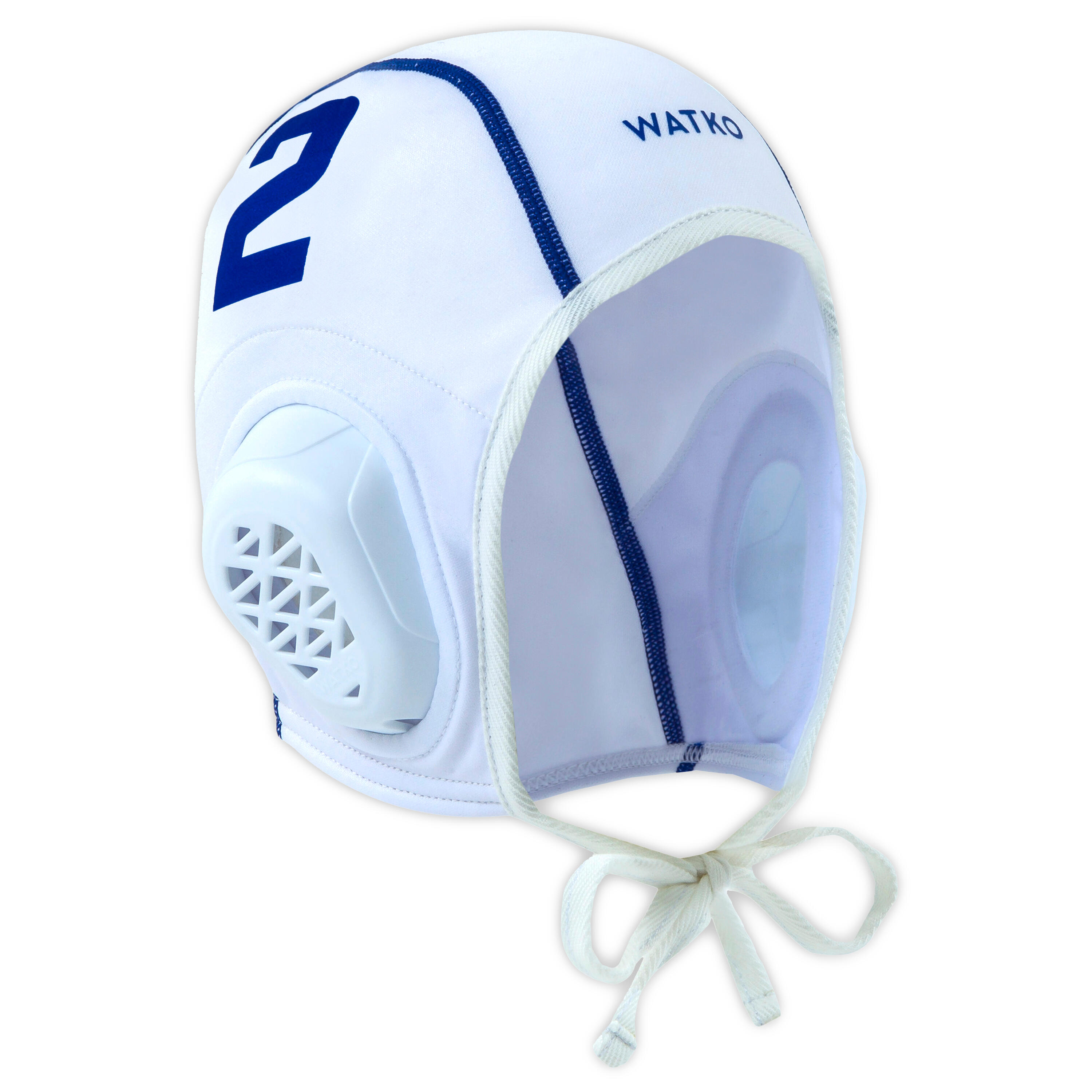 ADULT'S SET OF 16 WATER POLO CAPS WP900 WHITE 2/7