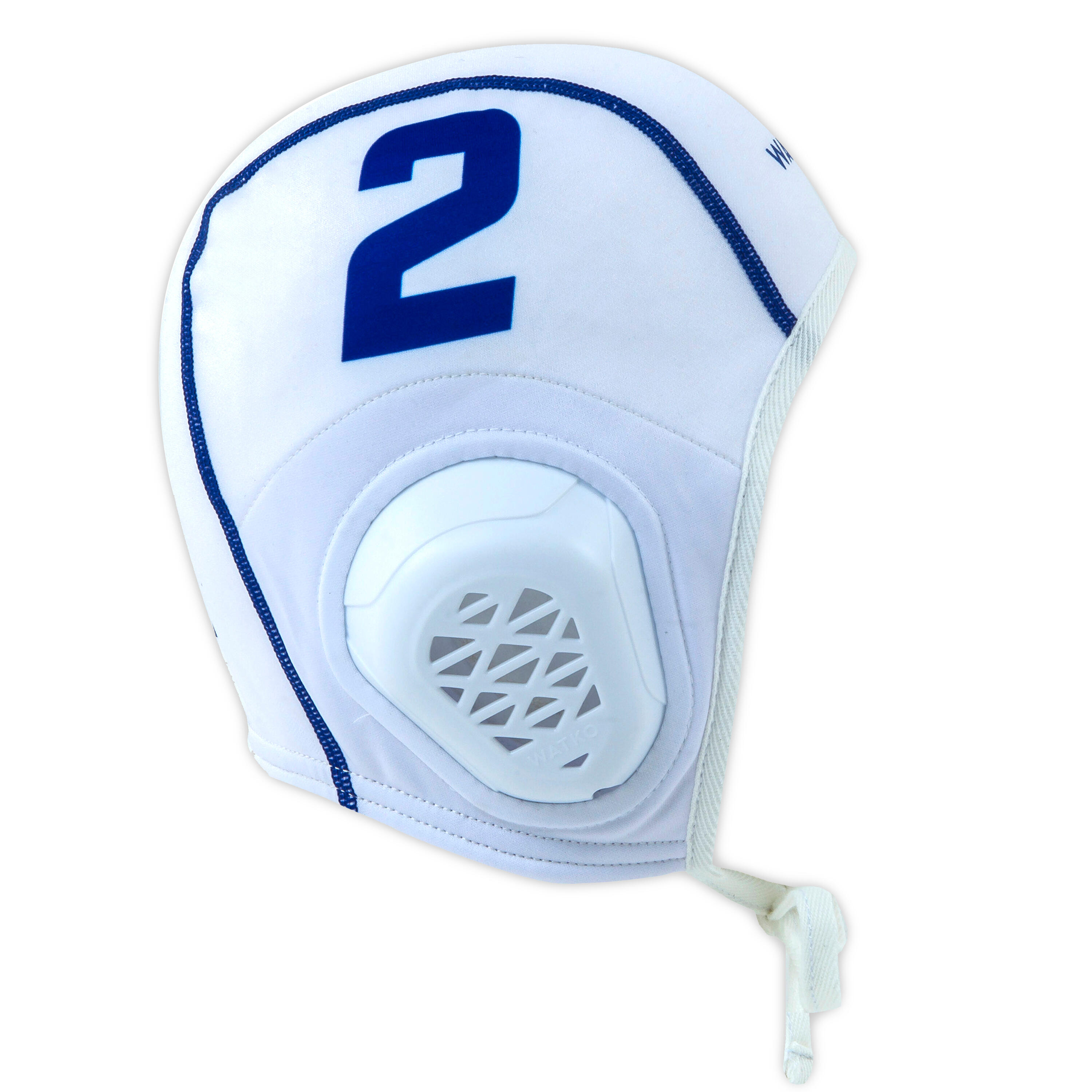 ADULT'S SET OF 16 WATER POLO CAPS WP900 WHITE 4/7