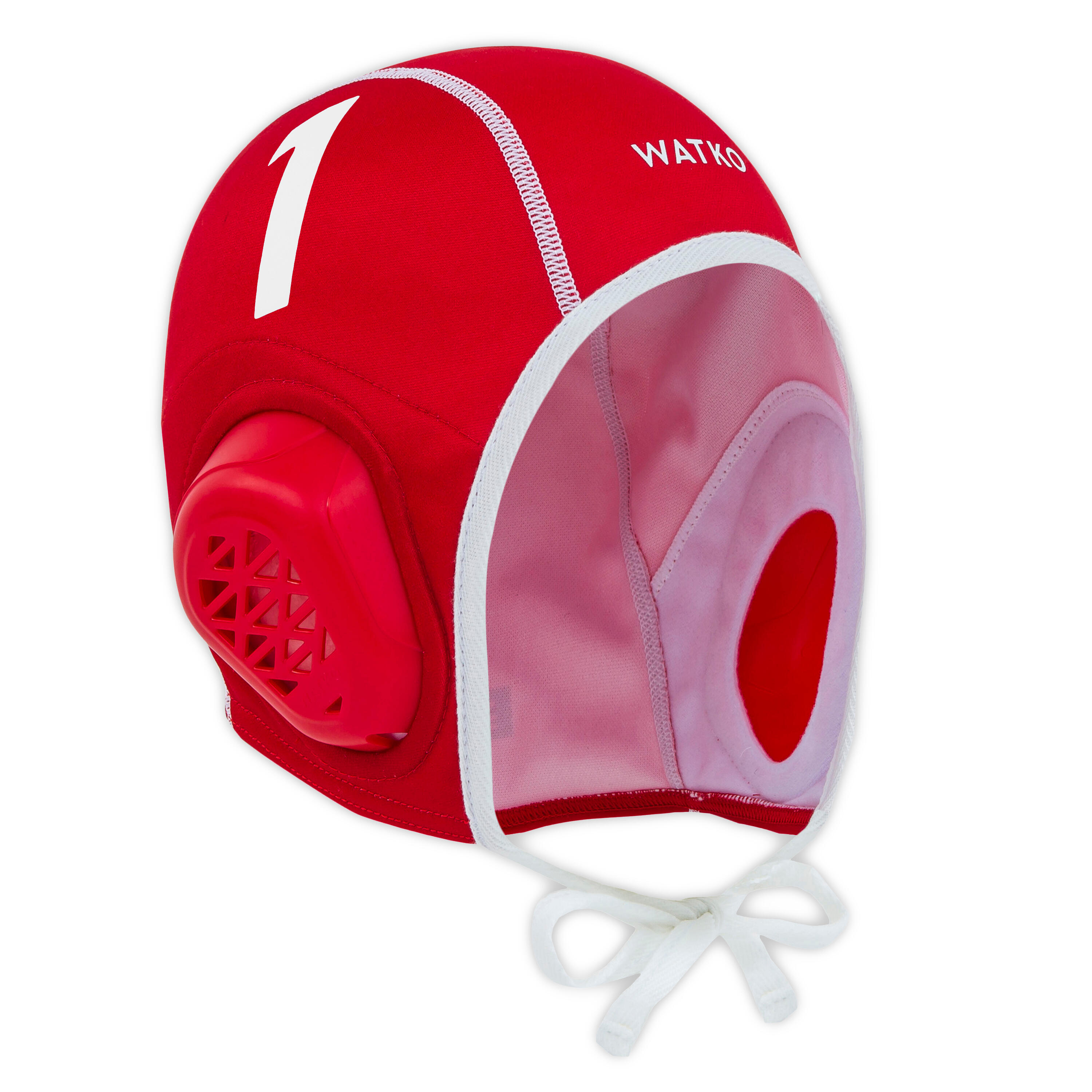 ADULT'S SET OF 16 WATER POLO CAPS WP900 WHITE 6/6