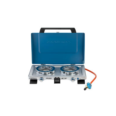 Kooktoestel voor kamperen 2 pitten. 400s kit xcelerate. met darm en regelaar.
