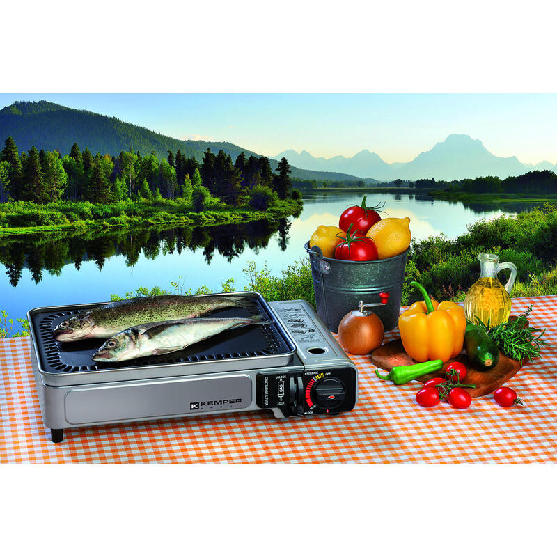 Tischgrill Plancha Camping-Gasgrill - Kemper Smart Plancha