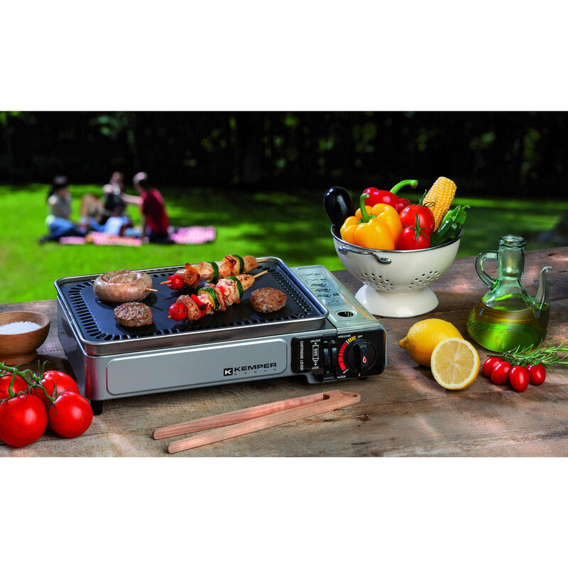 Tischgrill Plancha Camping-Gasgrill - Kemper Smart Plancha