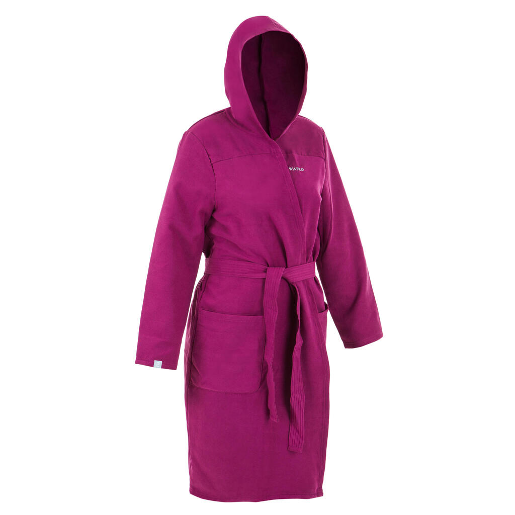 peignoir de bain femme microfibre compact violet