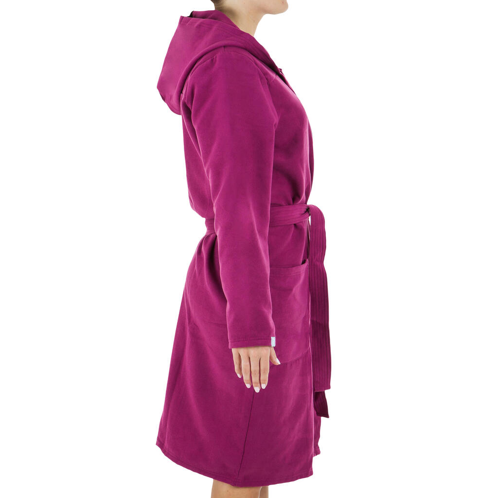 peignoir de bain femme microfibre compact violet