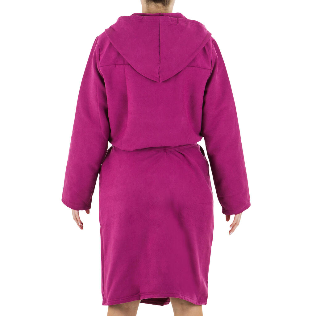 peignoir de bain femme microfibre compact violet