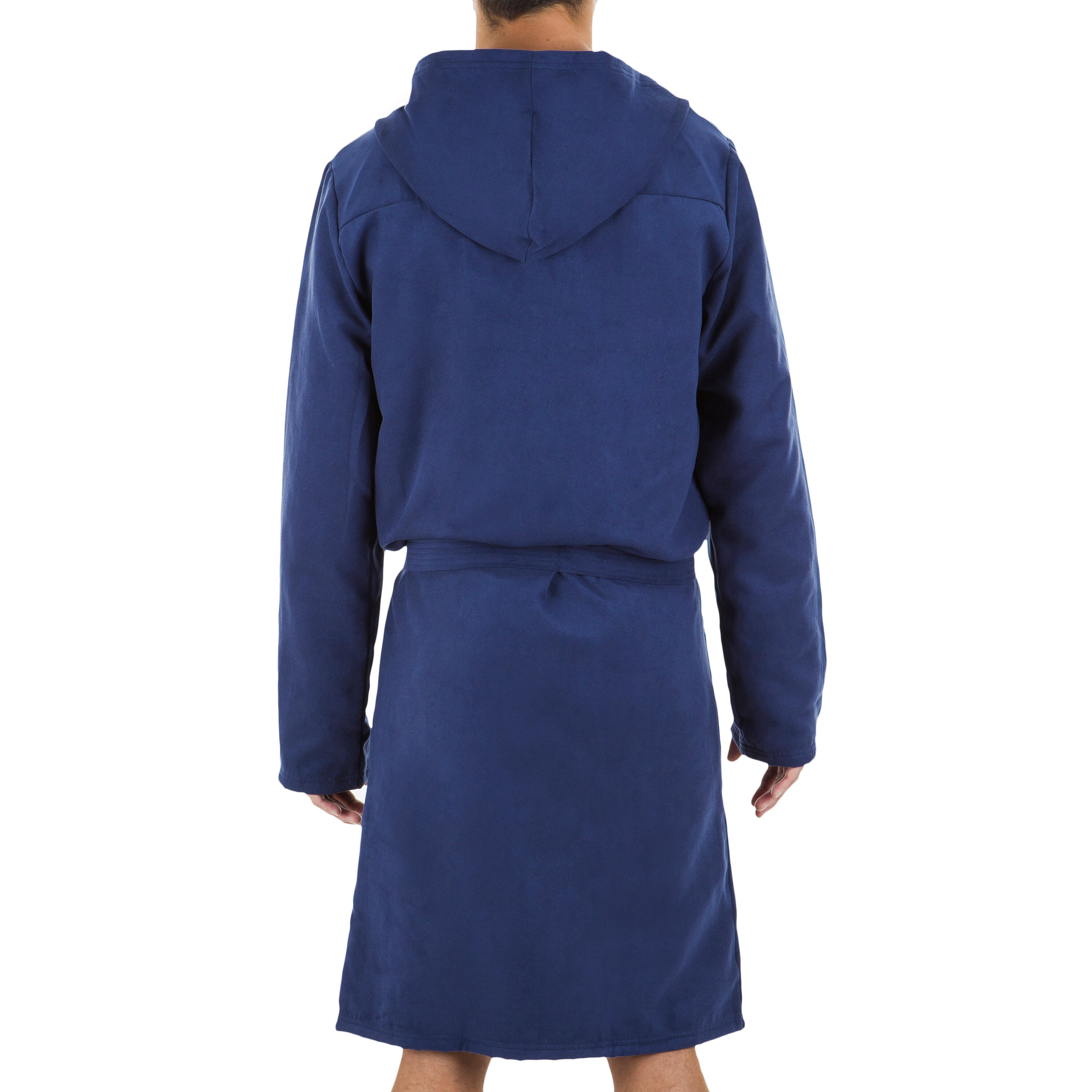 Men's Compact Microfibre Bathrobe and Towel Set L (80 x 130 cm) - Navy Blue 4/7