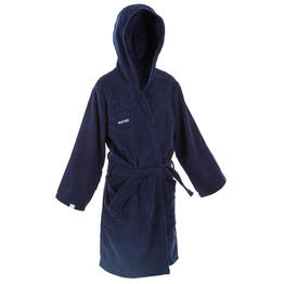 Peignoir de bain enfant water polo coton epais bleu marine