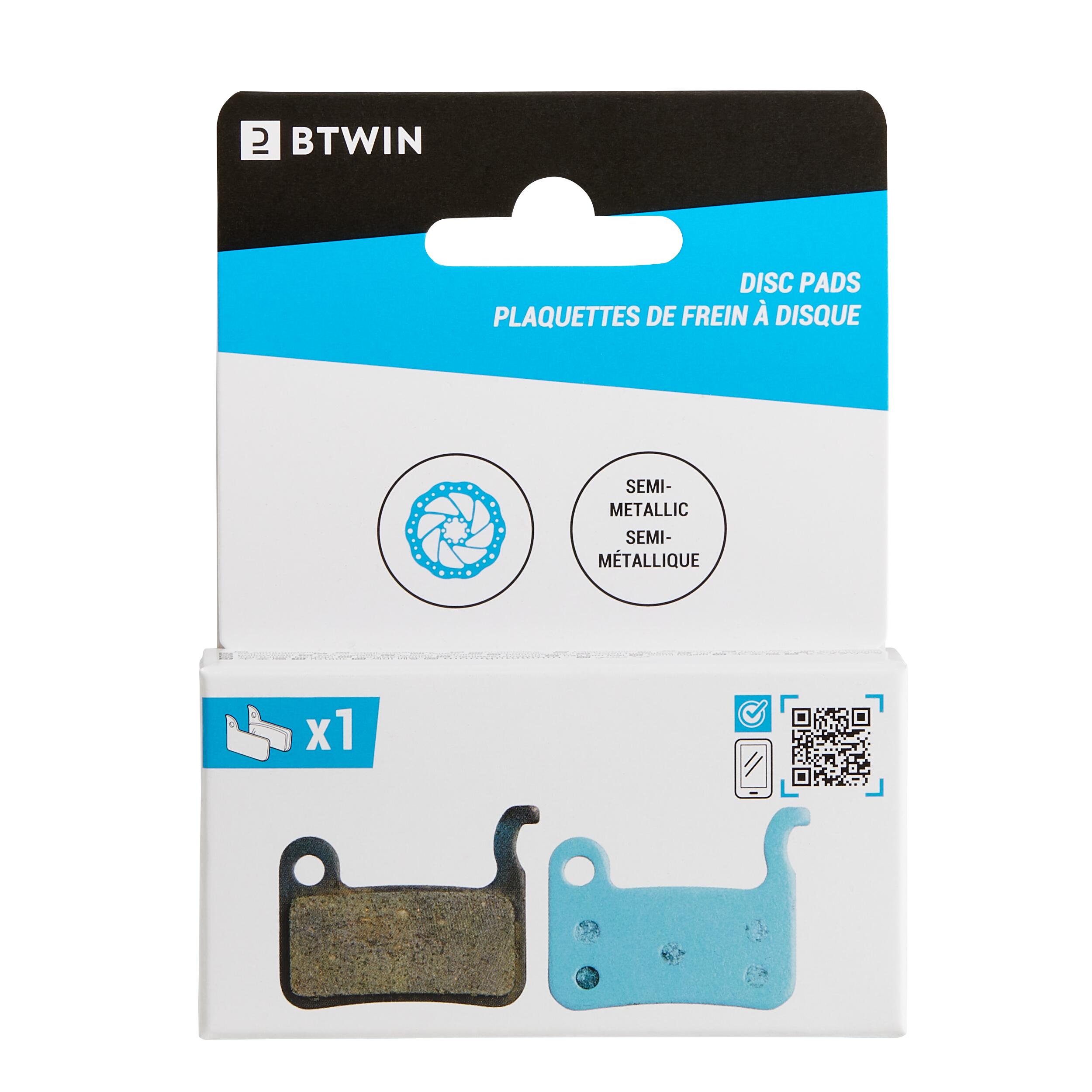 Bicycle Disc Brake Pads Btwin Shimano compatible pre 2011 Black