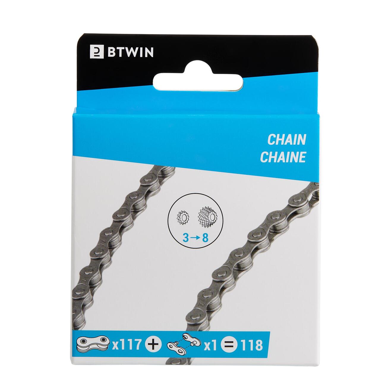 CHAINE VELO 3 A 8 VITESSES Btwin Decathlon