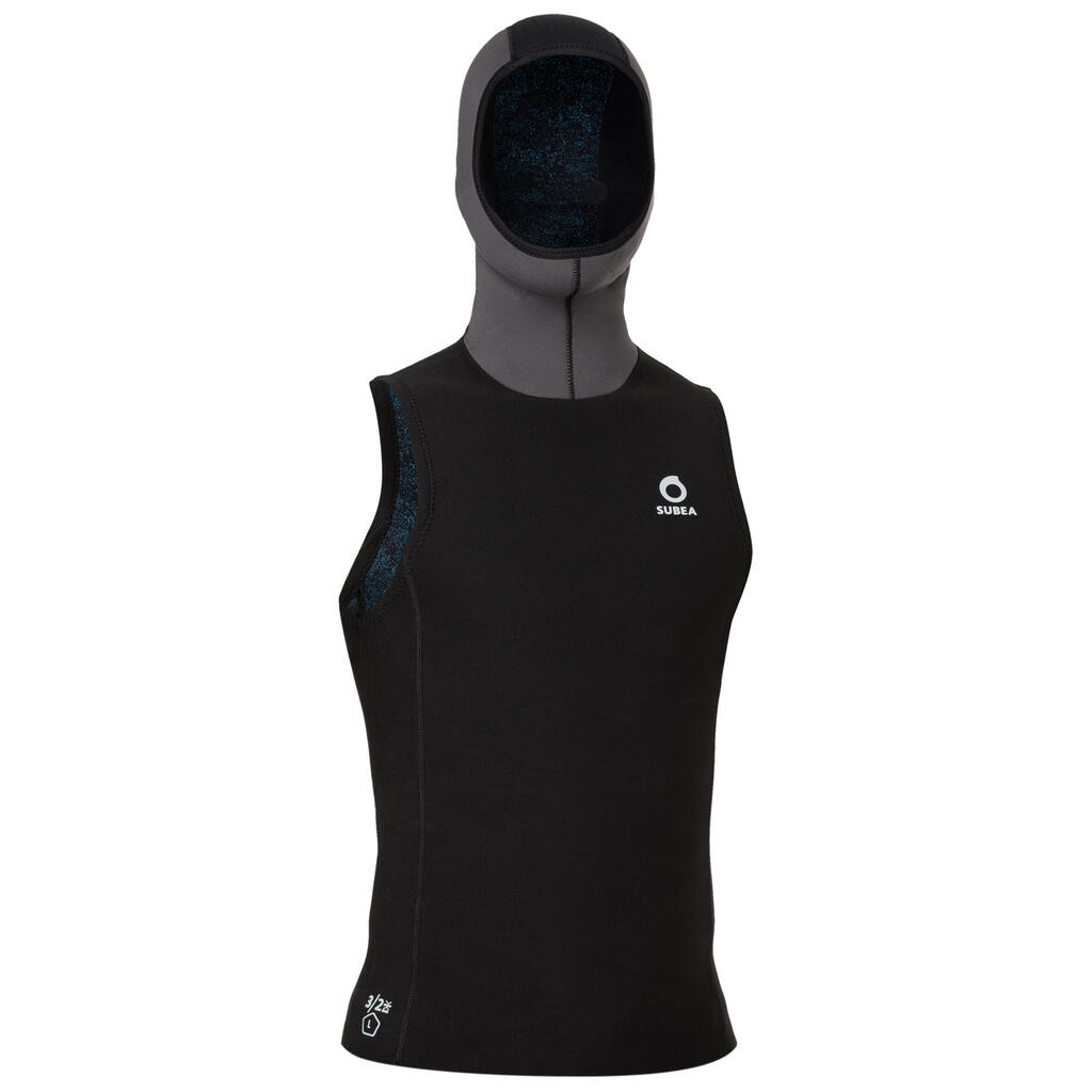 Neoprene hooded scuba diving SCD top 3/2 mm