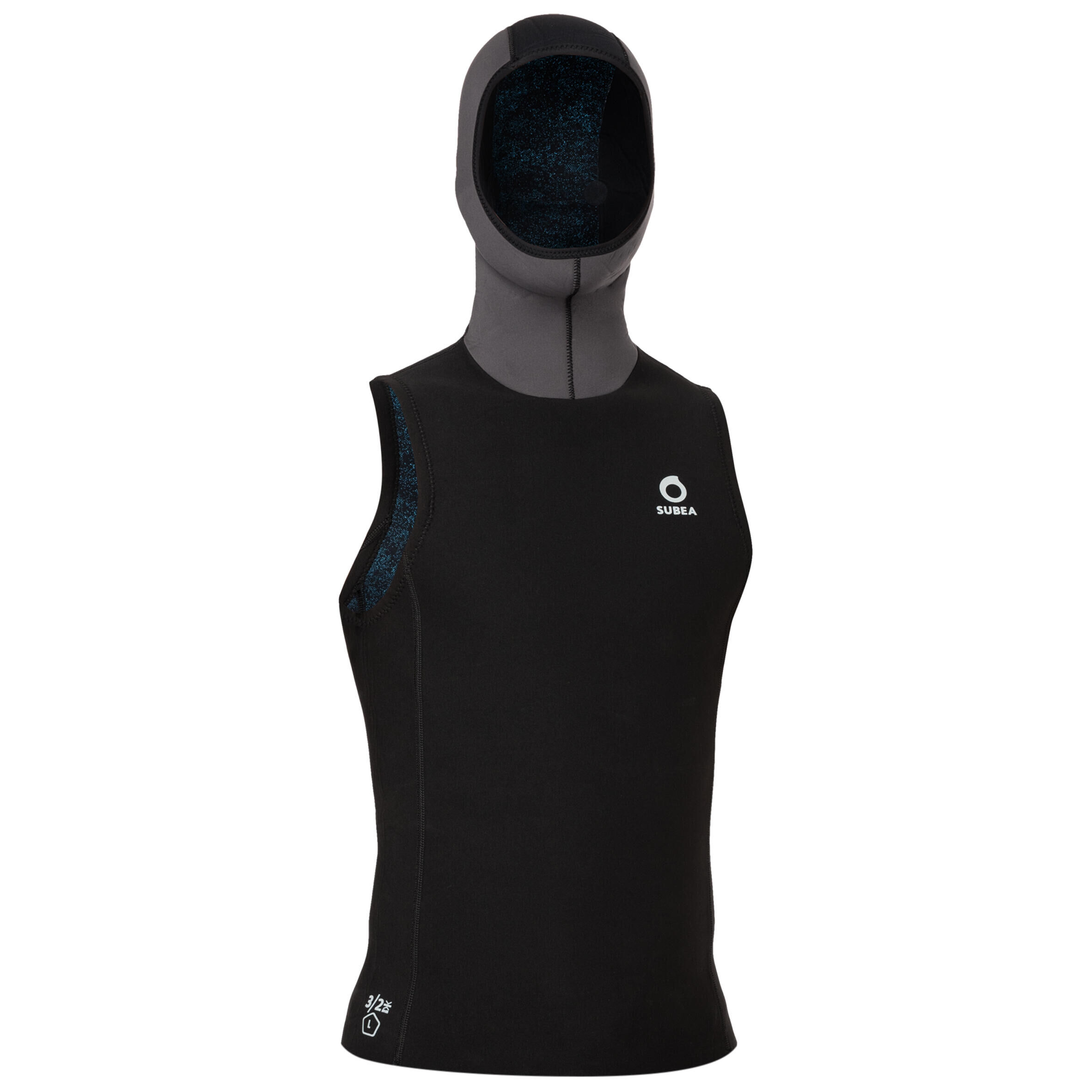 SUBEA Neoprene hooded scuba diving SCD top 3/2 mm