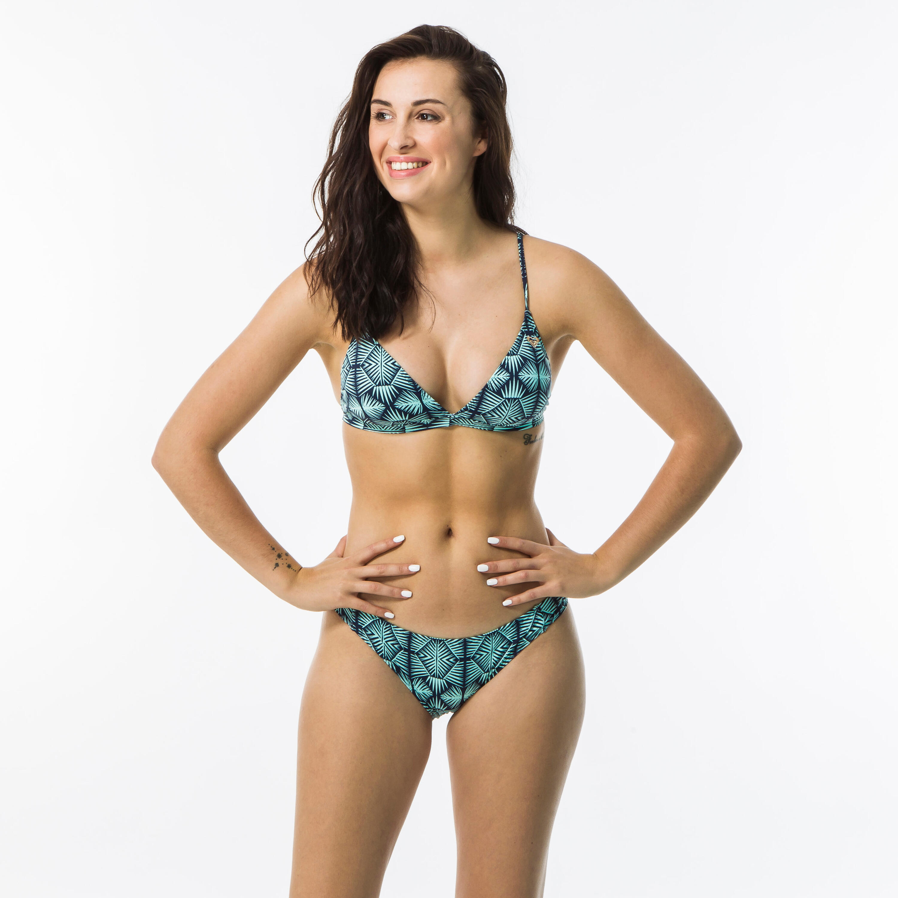 Bas de maillot de bain femme tanga Roxy Vert Indigo 4/7