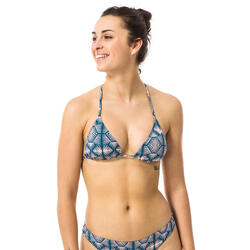 Top bikini Mujer Roxy triángulo azul rosa