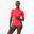 Women's Short Sleeve UV-resistant 500 Surfing Top T-Shirt coral and waku diva