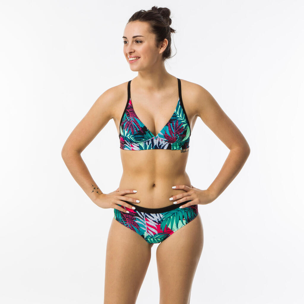 Haut de maillot de bain brassière de surf femme réglable dos BEA LOVINA BLEUE