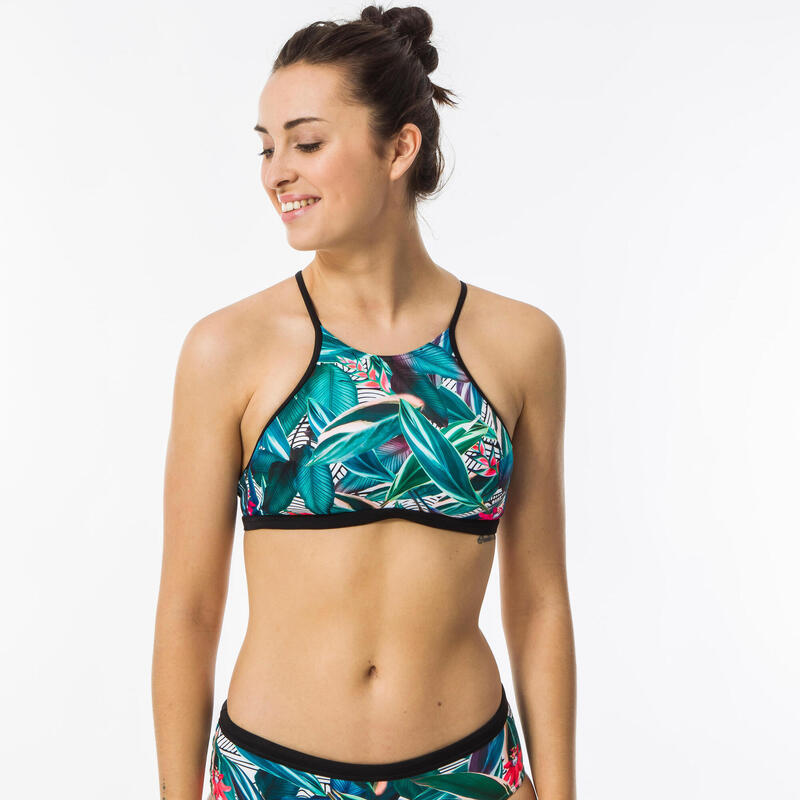 Bikinitop voor surfen Andrea Pagi high-neck met waterafstotende pads