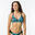 Top bikini Mujer deportivo escote V verde tropical