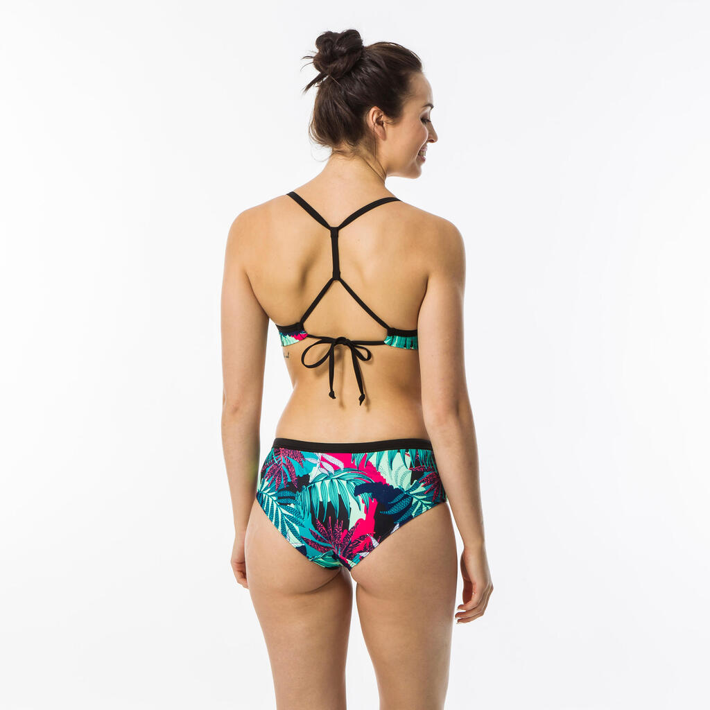 Women's surfing swimsuit bikini top with adjustable back BEA LOVINA BLEUE