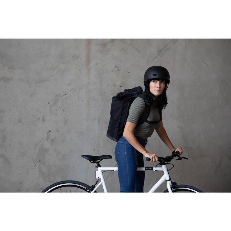 Btwin 500 Unisex Siyah Şehir Bisikleti Kaskı