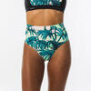 Braguita bikini Mujer surf alta verde tropical