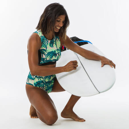 Women’s CARLA presana bikini top with back zip and detachable hydrophobic cups