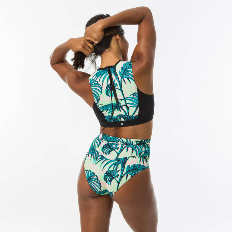 Women’s CARLA presana bikini top with back zip and detachable hydrophobic cups