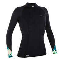 UV-Shirt Langarm Damen UV-Schutz 50+ Rücken mit Druckmotiv 900 Lou schwarz