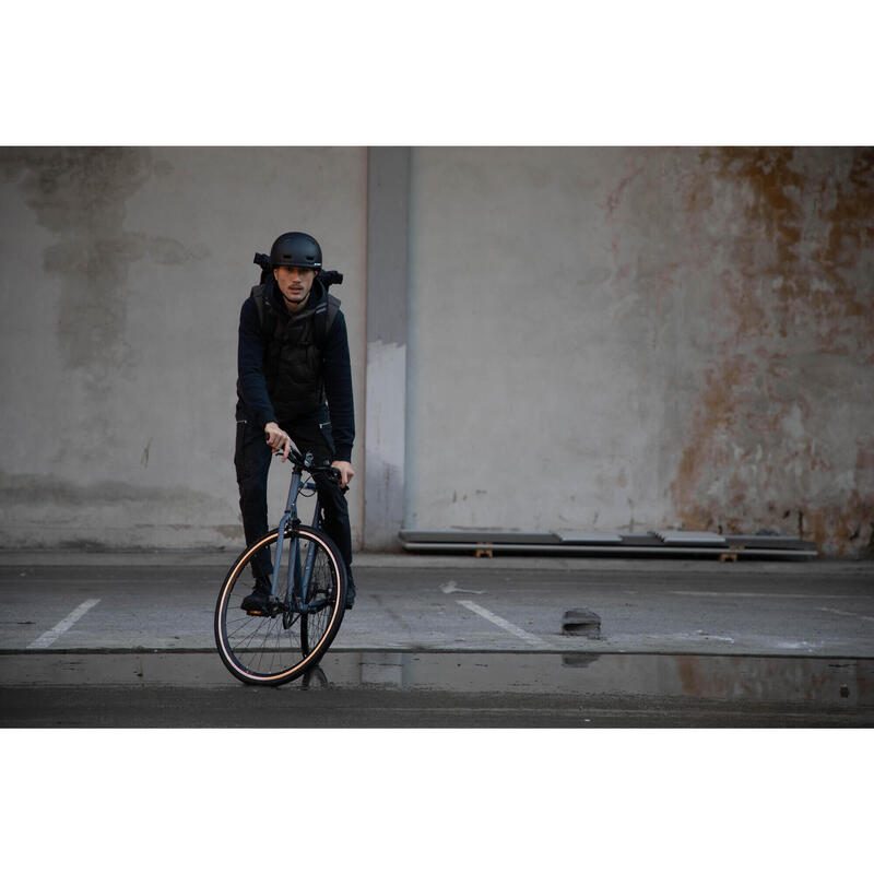 Casco bicicleta urbano adulto Btwin Bol 500 negro