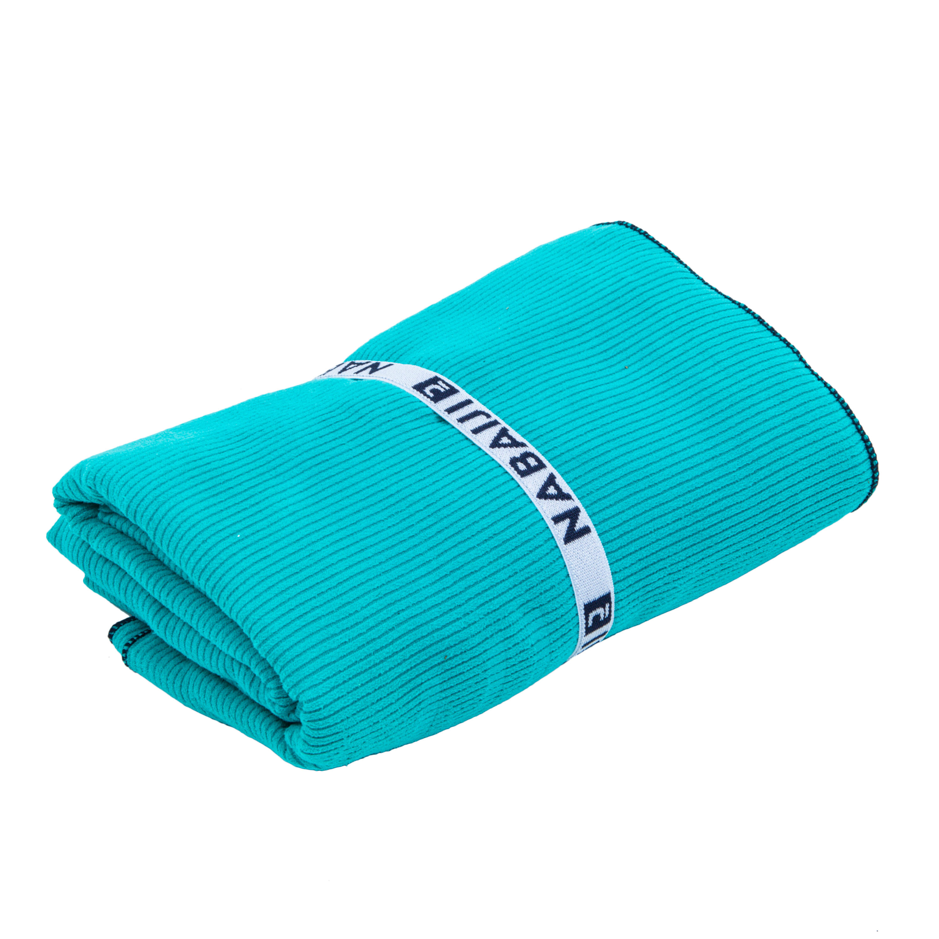 Swimming Microfibre Towel Size L 80 x 130 cm - Striped Blue - DecathlonB2B